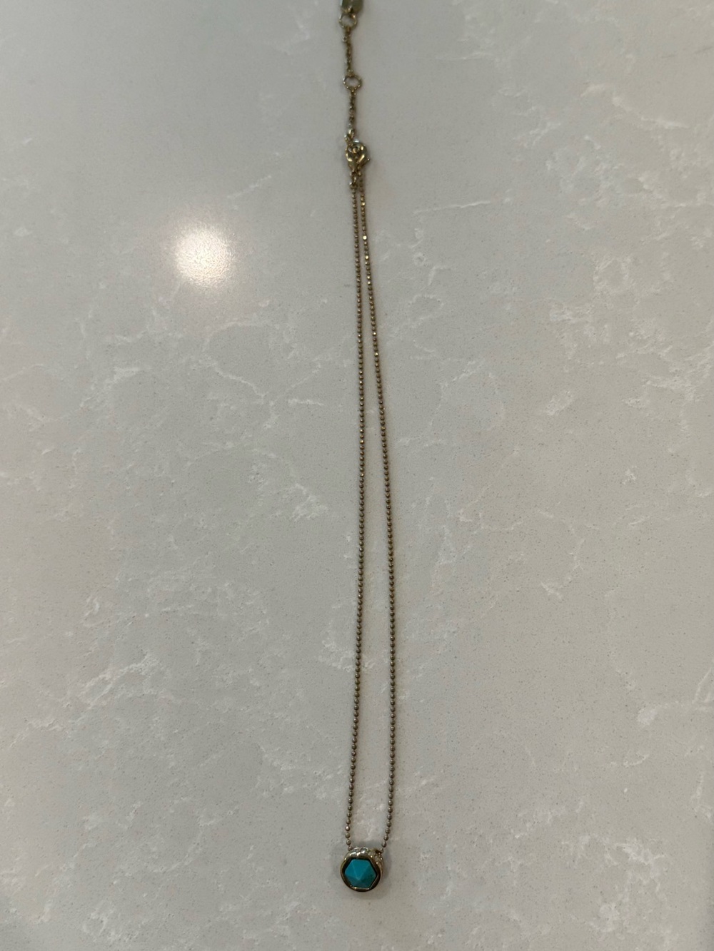 Ralph Lauren Bezel Set Turquoise Necklace